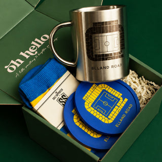 Leeds Lucky Football Socks Coasters and Mug