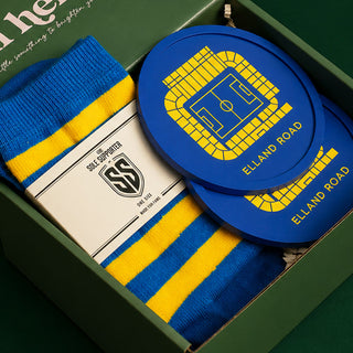 Leeds United Sock and Coaster Set
