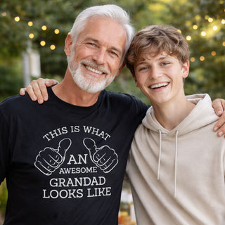 awesome grandad t shirt gift black funny grandad birthday shirt family gift idea