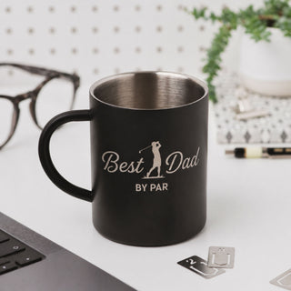 Best Dad By Par Engraved Mug – Golf Dad Gift