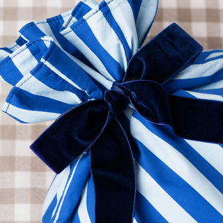 Personalised Blue Striped Christmas Sack