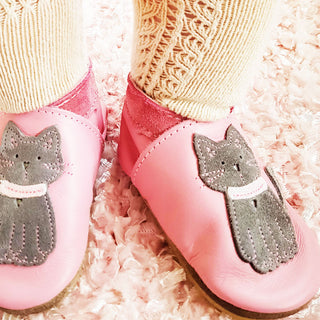 cat leather baby shoes