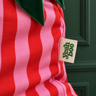 Personalised Red & Pink Striped Christmas Sack