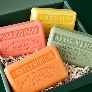 set of 4 citrus french soaps