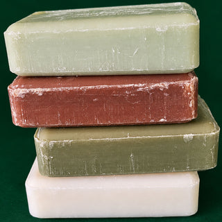 Aloe Vera Argan Oil  Olive Oil  Honey stacked french soaps