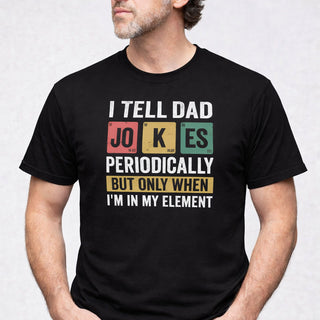 funny dad joke t shirt periodic table design fathers day gift for dad black humour shirt