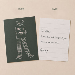 gift message card with for you gift tag graphic