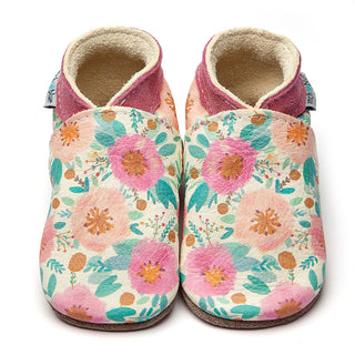 Wild Roses Leather Baby Shoes