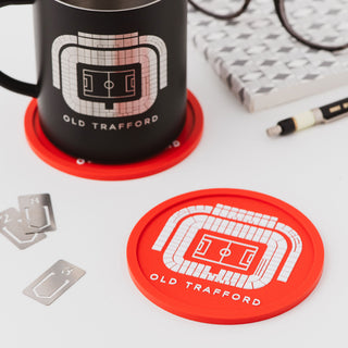 Football stadium coaster collection including Old Trafford, novelty football gifts for him