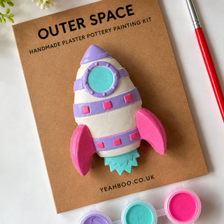 paint your own rocket ship gift for kids