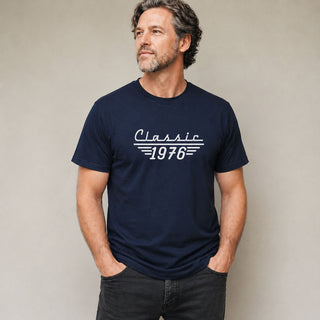 Personalised birthday gift t shirt for him with custom year design