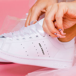 Personalised Adidas wedding trainers
