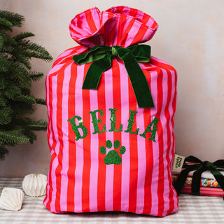 personalised christmas sack for pet dog 