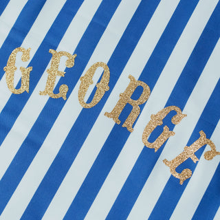 Personalised Blue Striped Christmas Sack