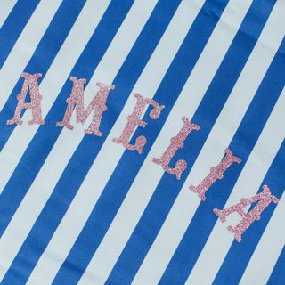 Personalised Blue Striped Christmas Sack