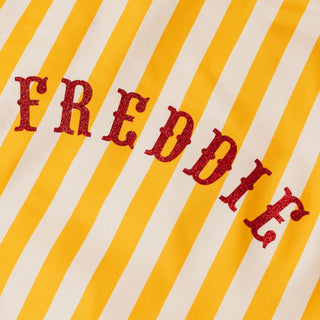 Personalised Yellow Striped Christmas Sack