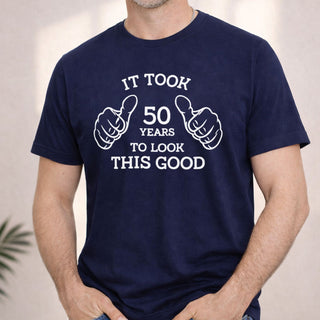 personalised birthday t-shirt it took years to look this good mens gift