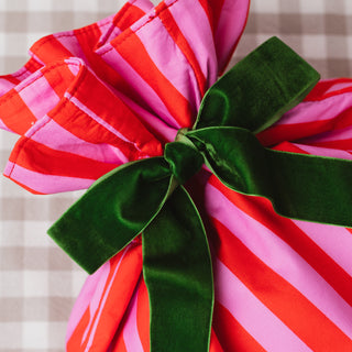 Personalised Red & Pink Striped Christmas Sack
