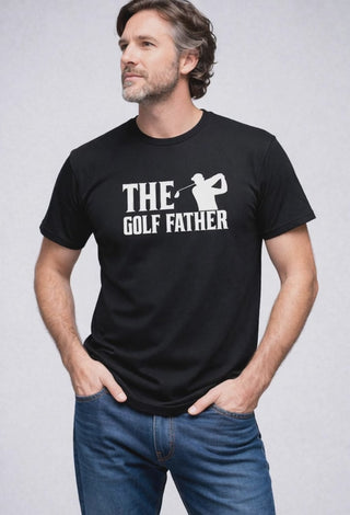 video of the golf father t-shirt