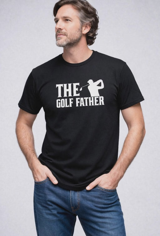 video of the golf father t-shirt