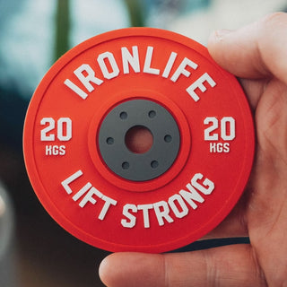 red weight plate coaster gym gift for him or her video