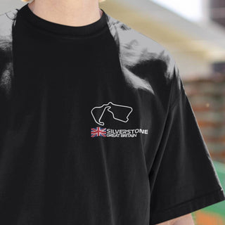 silverstone f1 t shirt organic cotton black formula 1 gift motorsport fan silverstone circuit design