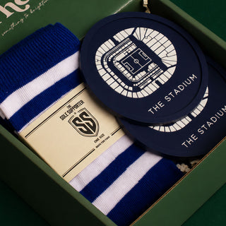 tottenham lucky football socks and coasters in a yeah boo gift box