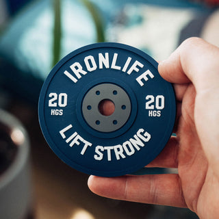 blue weight plate coaster fitness gift