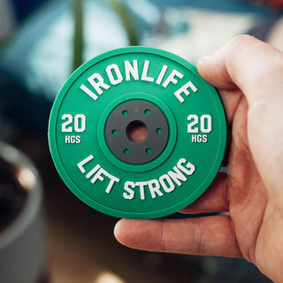 green weight plate coaster gym lover gift