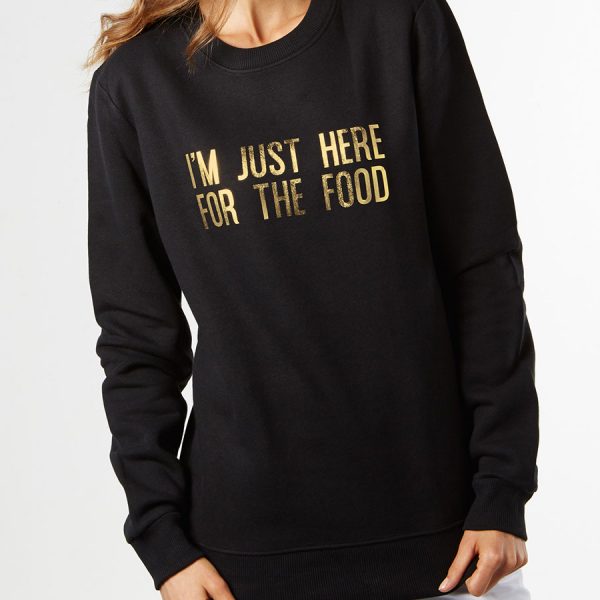i'm just here for the food funny christmas sweatshirt