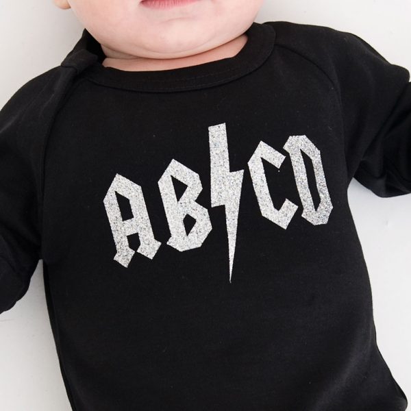 acdc cool rock babygrow